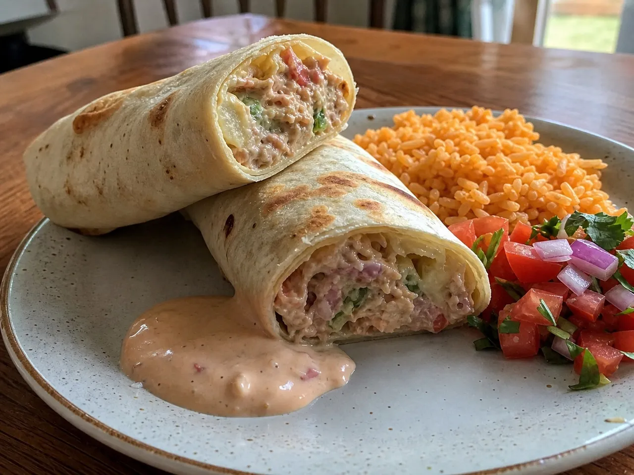 Linda's Tuna Burritos — served