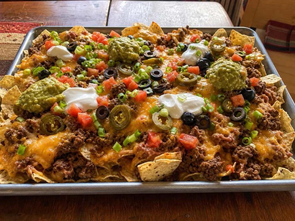 Loaded Nachos Supreme — plated and served