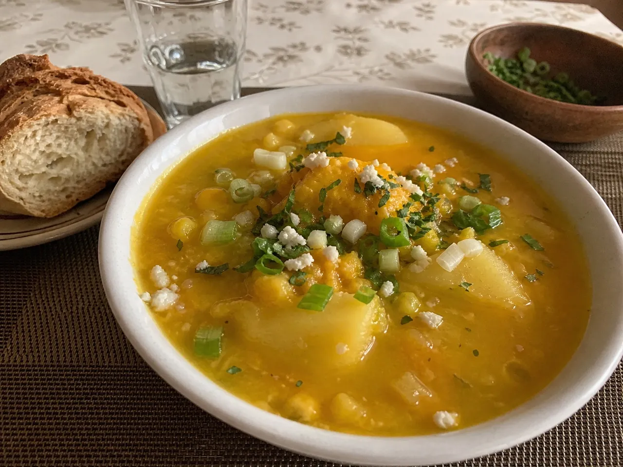 Locro de Papa — served