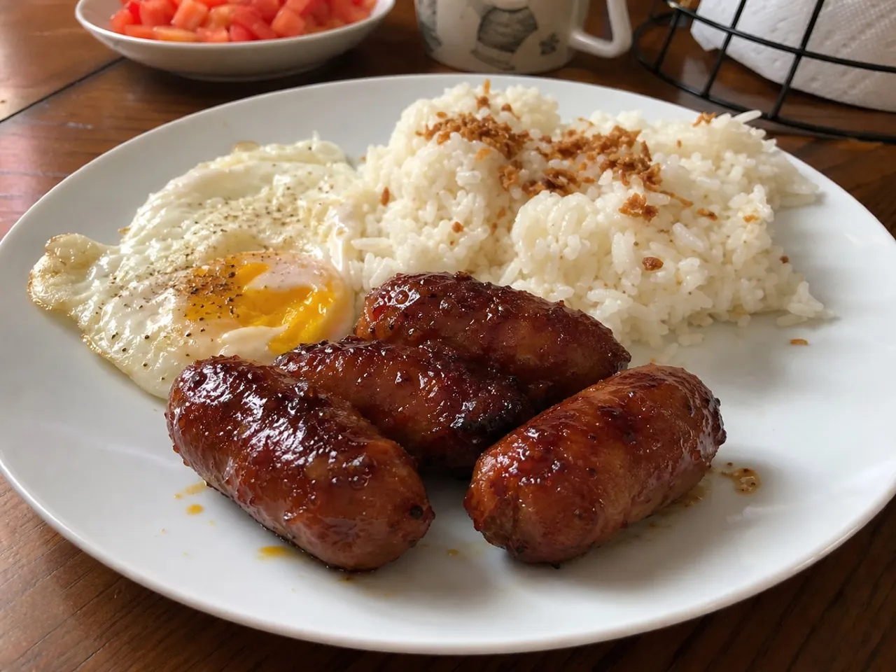 Longganisa — served