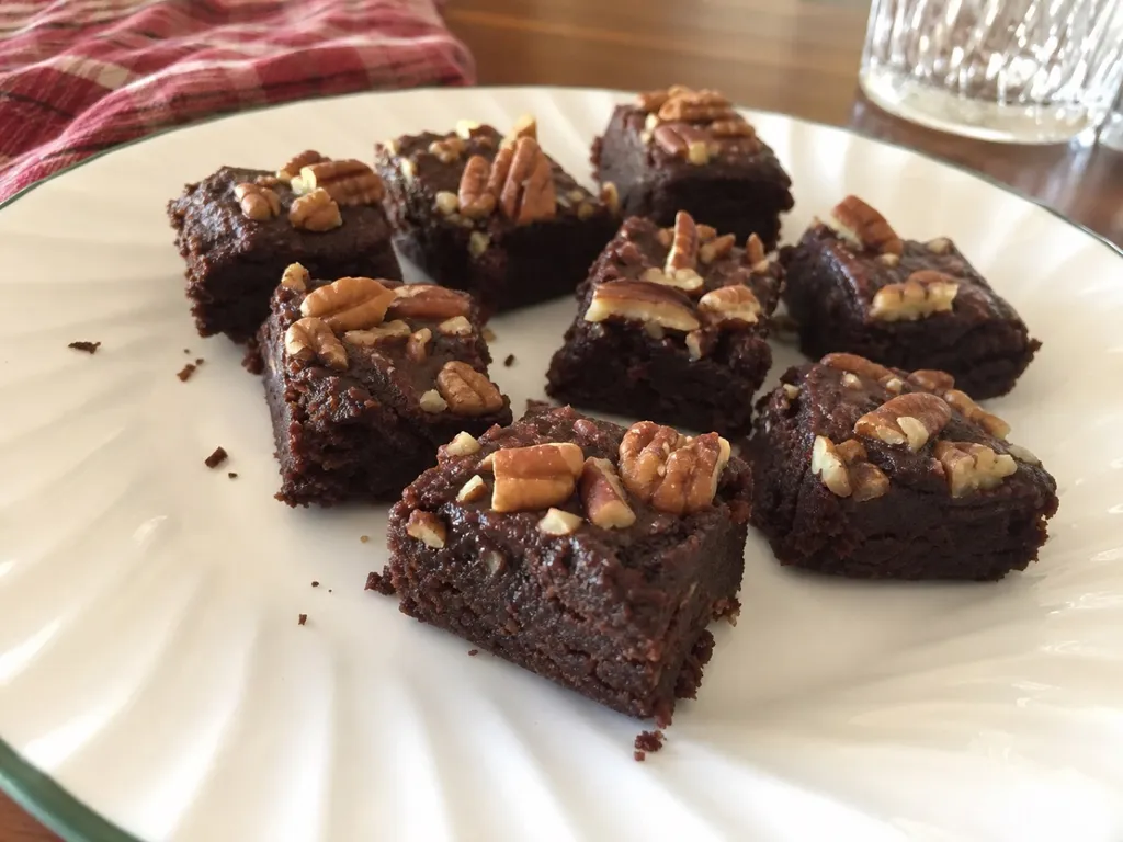Low-Fat Fudge Bars — plated and served