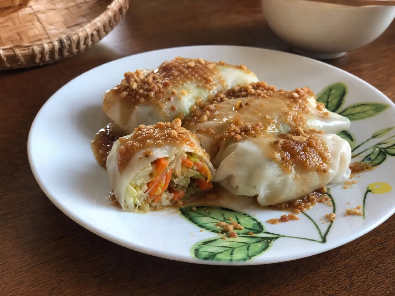 Lumpiang Sariwa — served