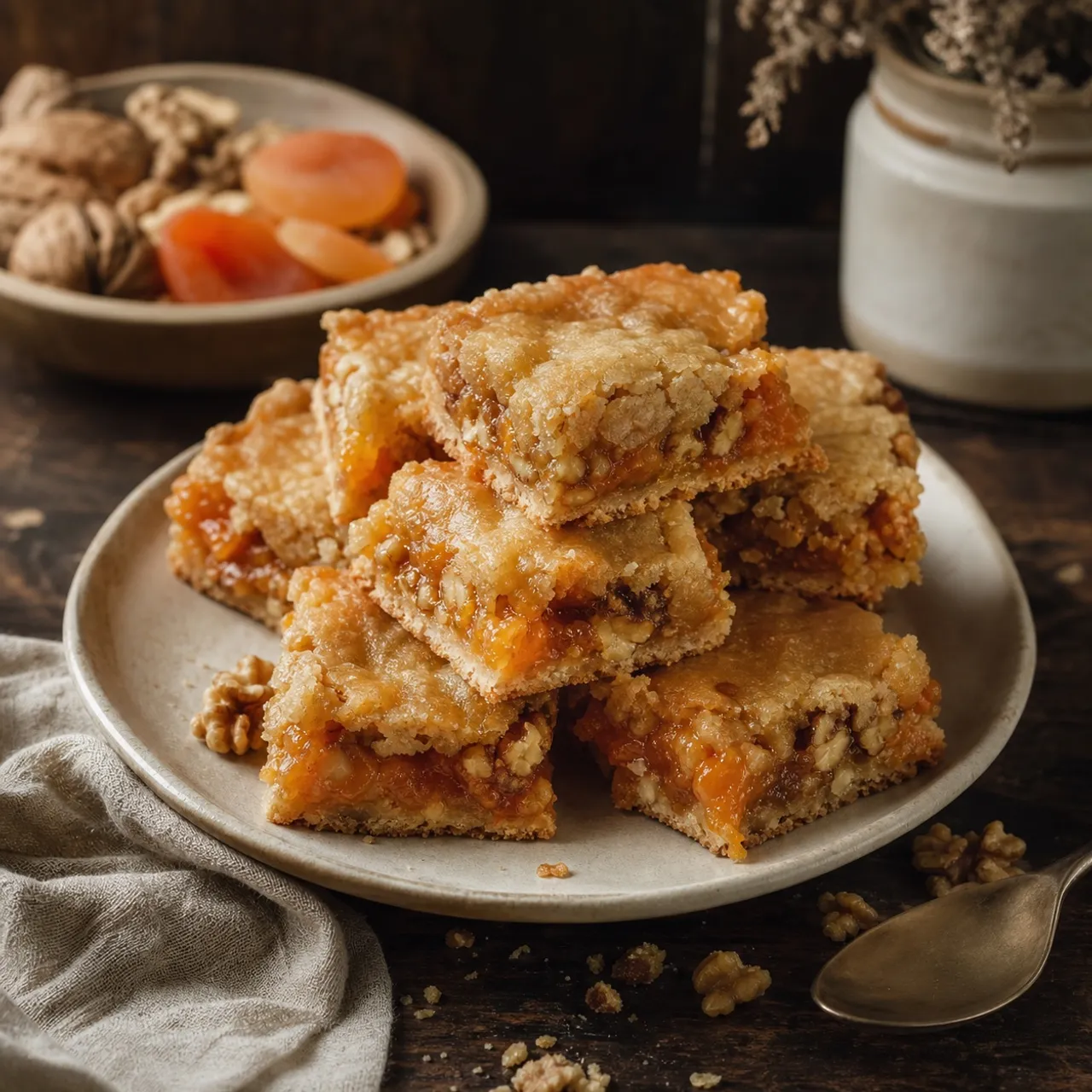 Luscious Apricot Squares — Desserts recipe