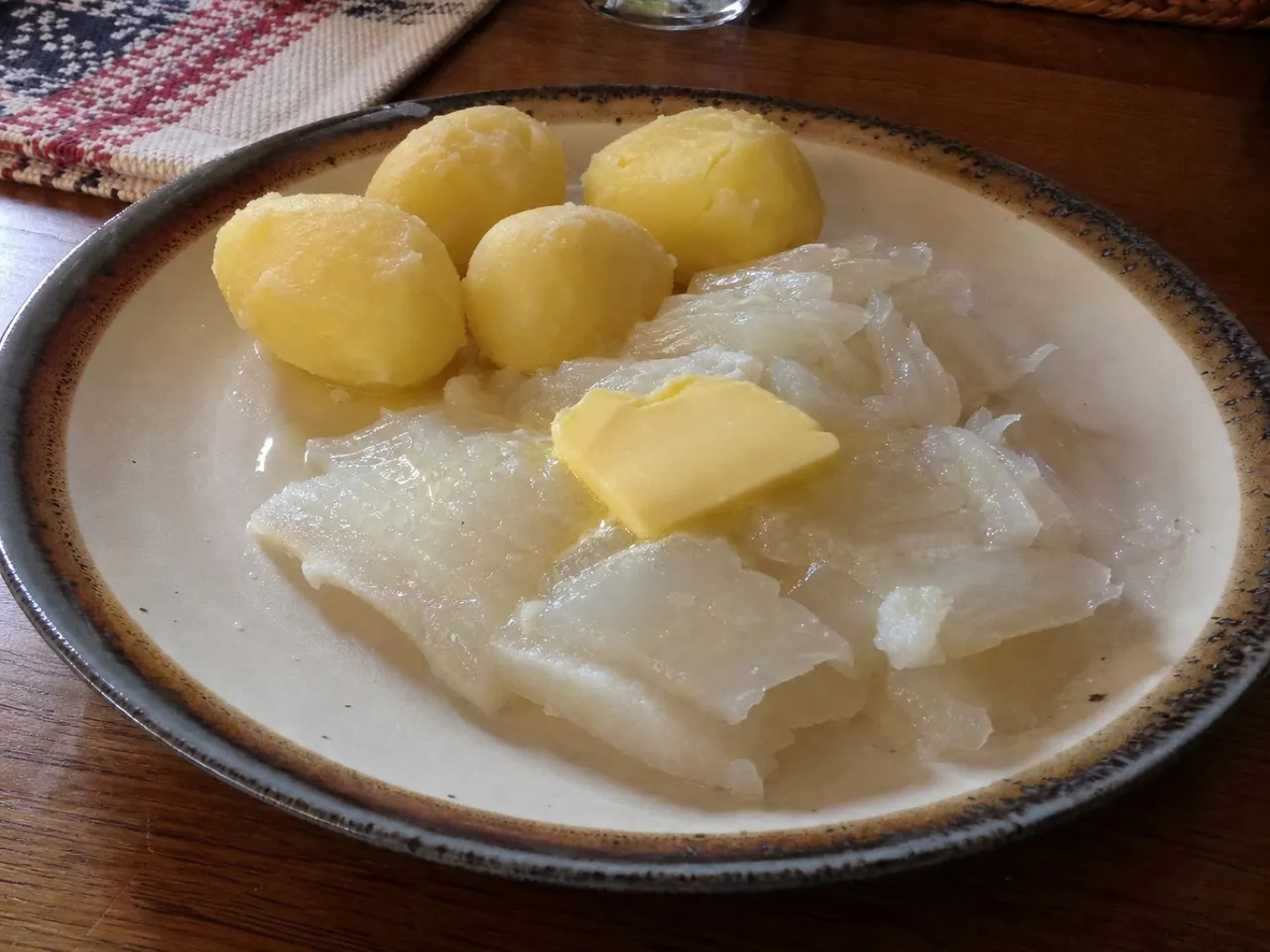 Lutefisk — served