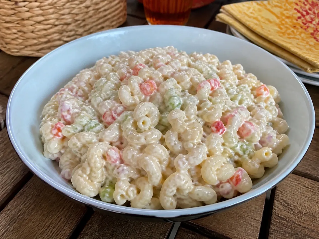 Macaroni Salad — served