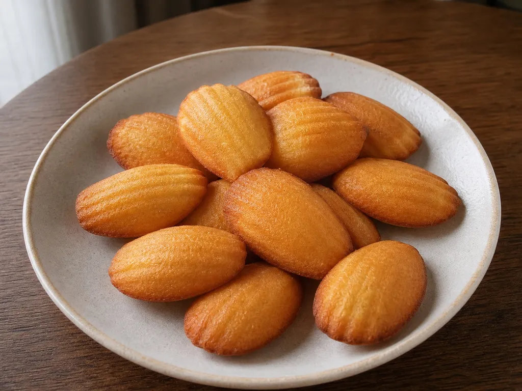 Madeleine — plated and served