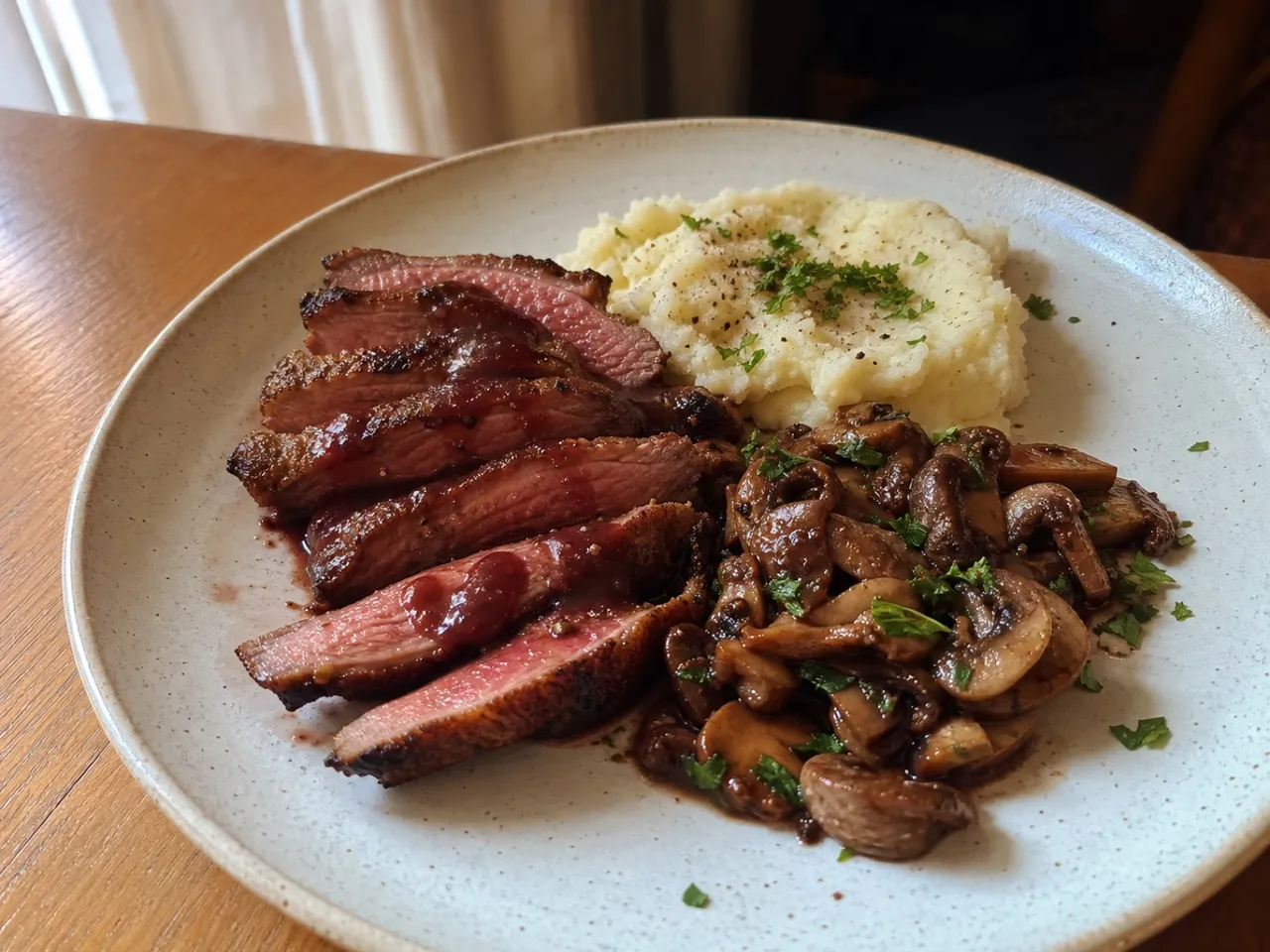 Magret de Canard — served