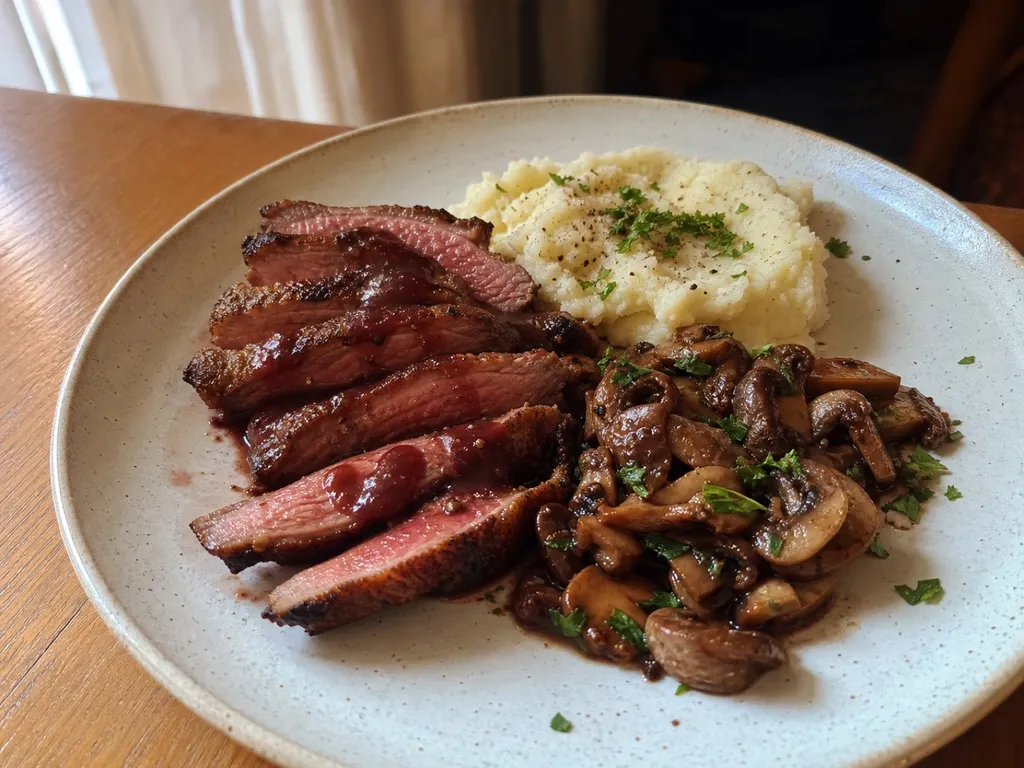 Magret de Canard — plated and served