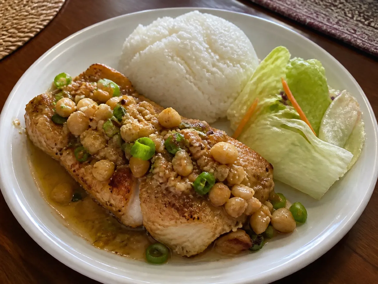 Mahi Mahi Macadamia Nut — served