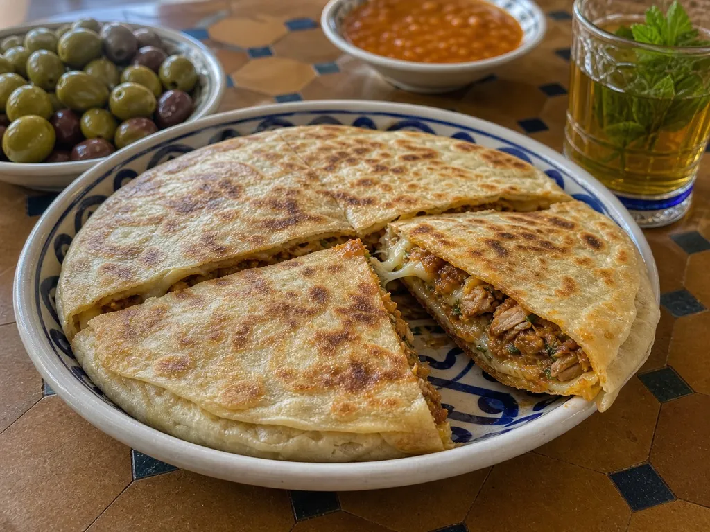 Mahjouba — plated and served