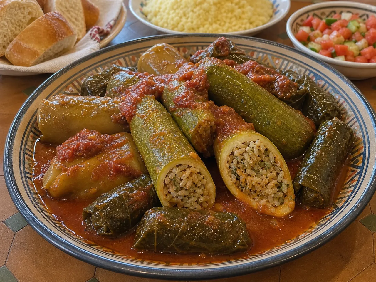 Mahshi — served