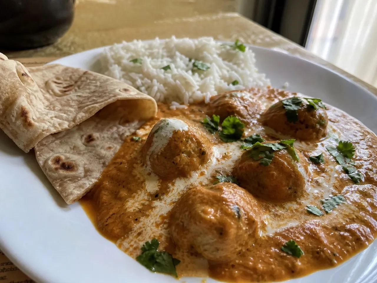 Malai Kofta — served