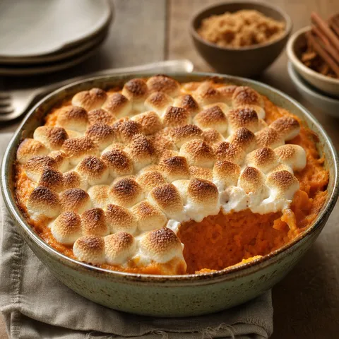 Mallow Topped Sweet Potatoes — Vegetables & Sides recipe