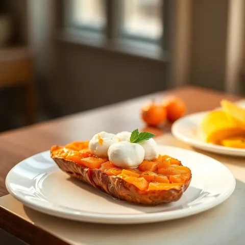 Mallow Topped Sweet Potatoes