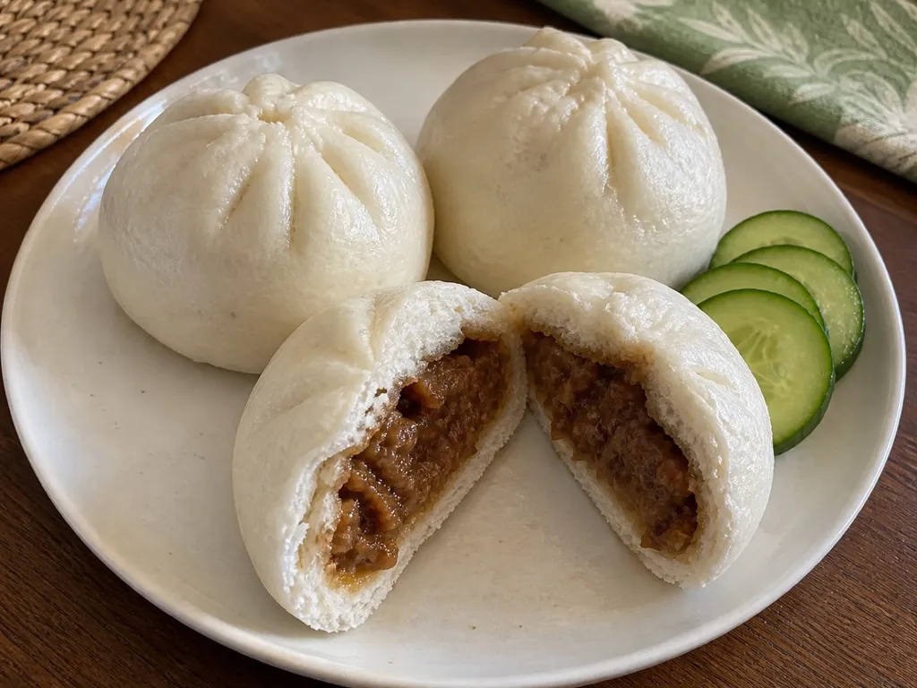 Manapua — plated and served