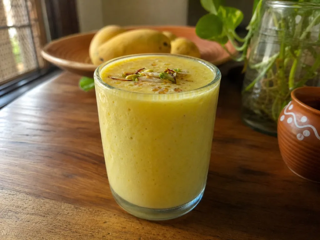Mango Lassi — plated and served