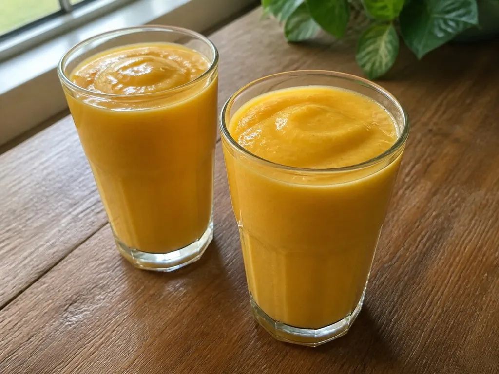 Mango Smoothie — plated and served