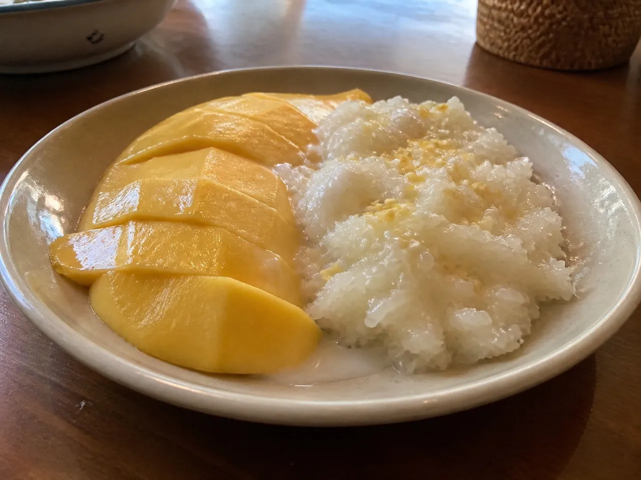 Mango Sticky Rice — served