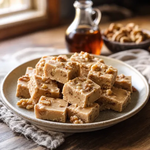 Maple Walnut Fudge — Desserts recipe