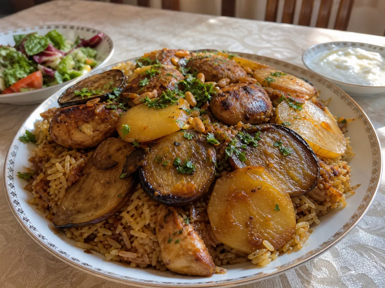 Maqluba — served