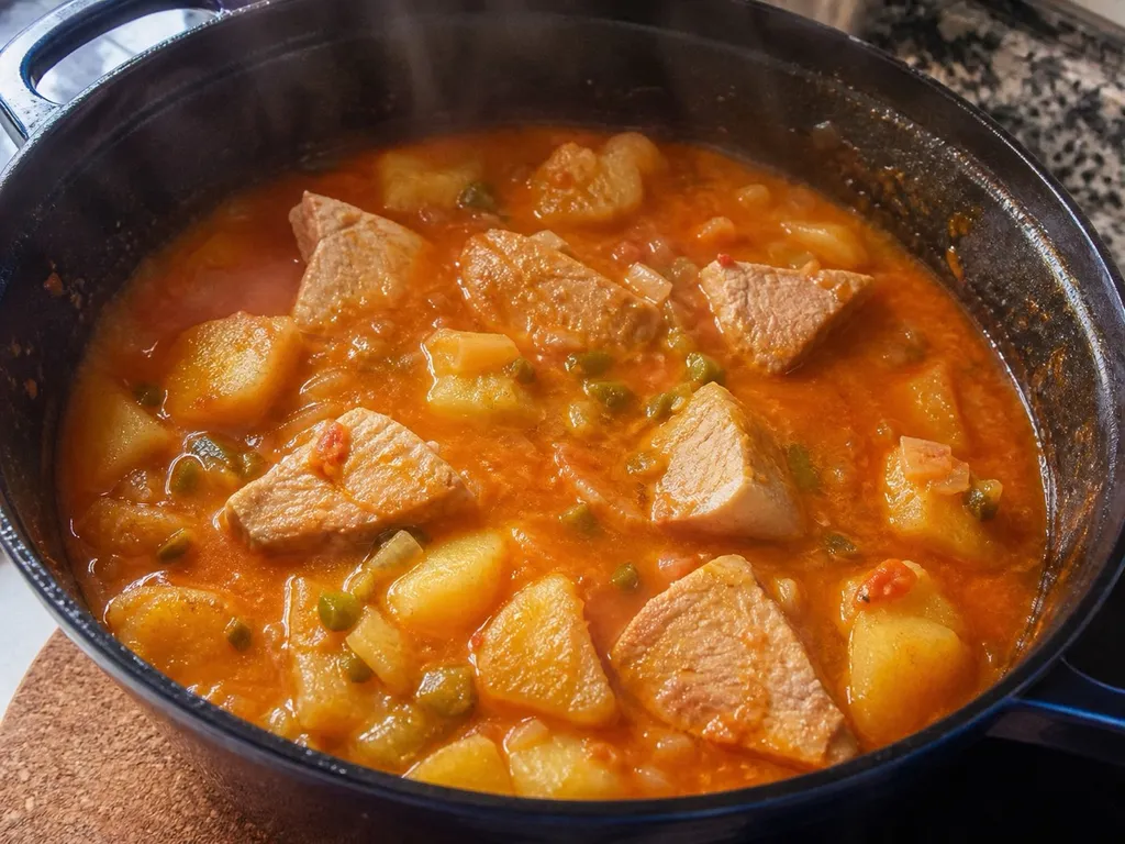 Marmitako — plated and served