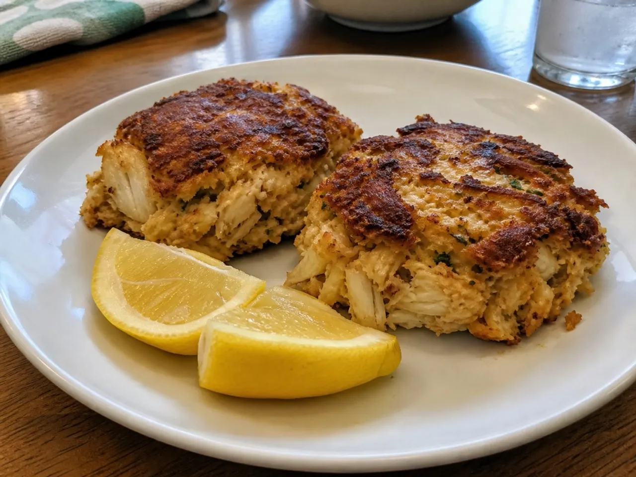 Maryland Crab Cakes — served