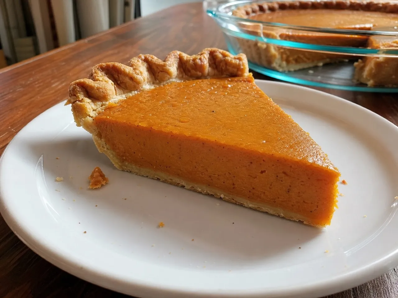 Mashed Sweet Potato Pie — served