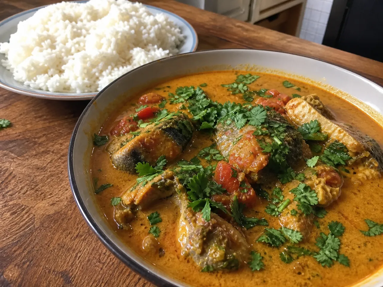 Mchuzi wa Samaki — served