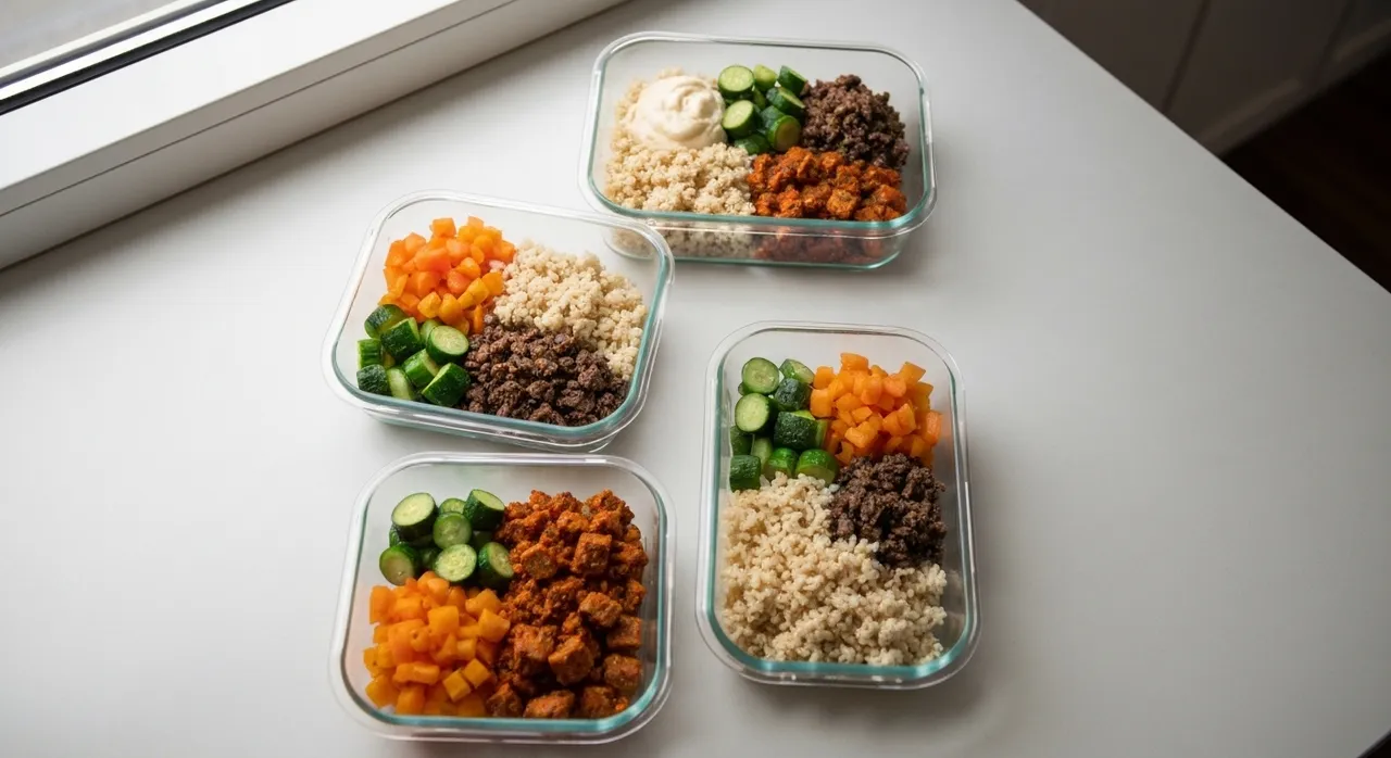 A spread of Meal Prep dishes