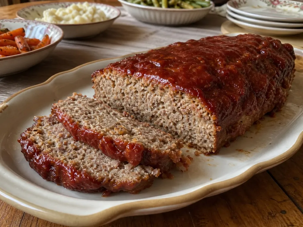 Meatloaf — plated and served