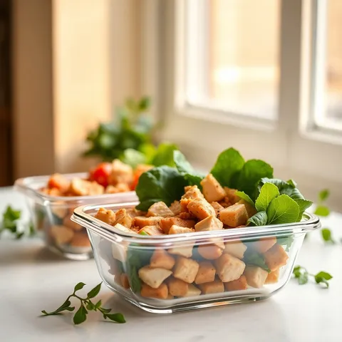 Mediterranean Greek Chicken Salad Bowls