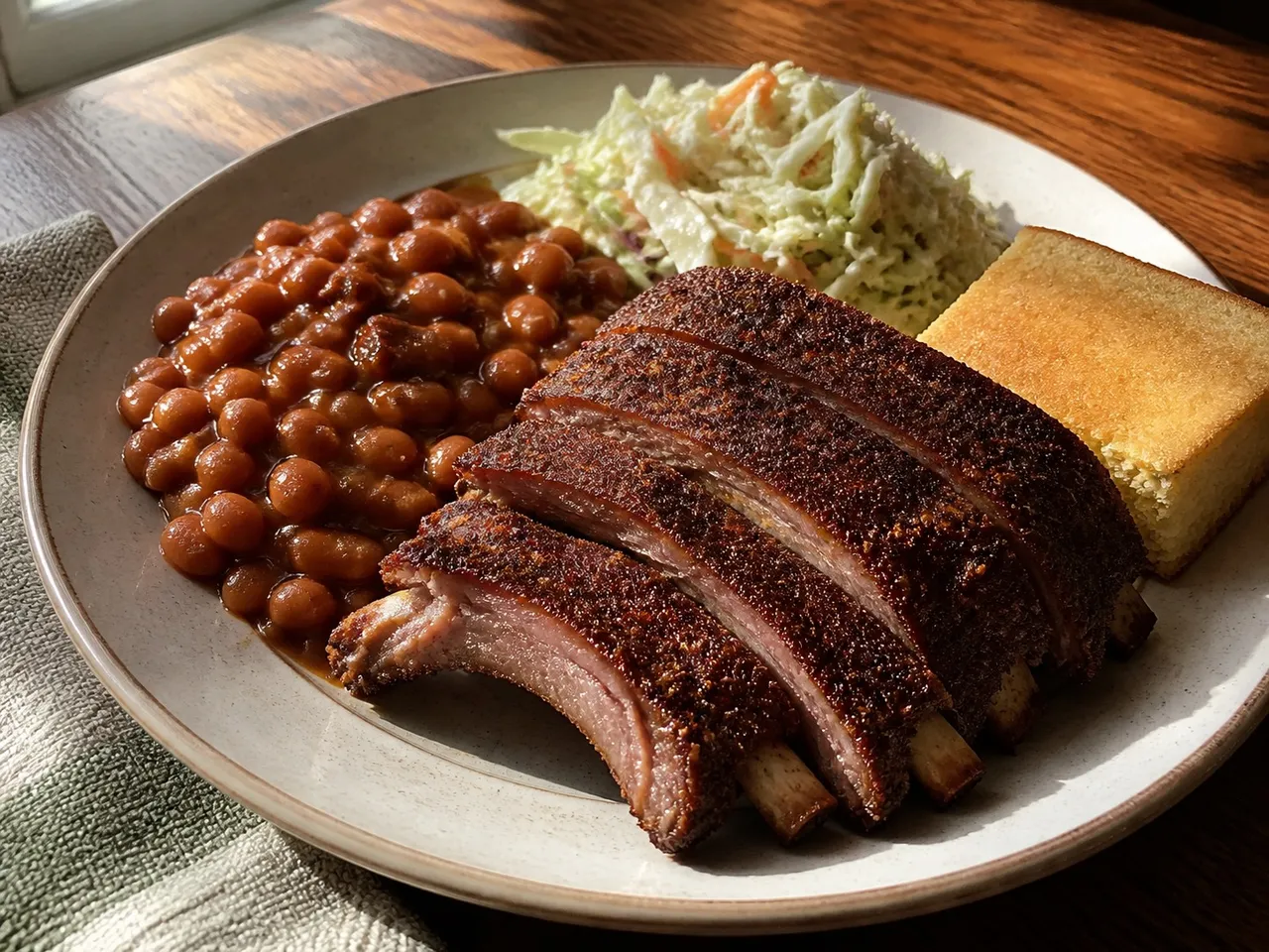 Memphis Dry Rub Ribs — served