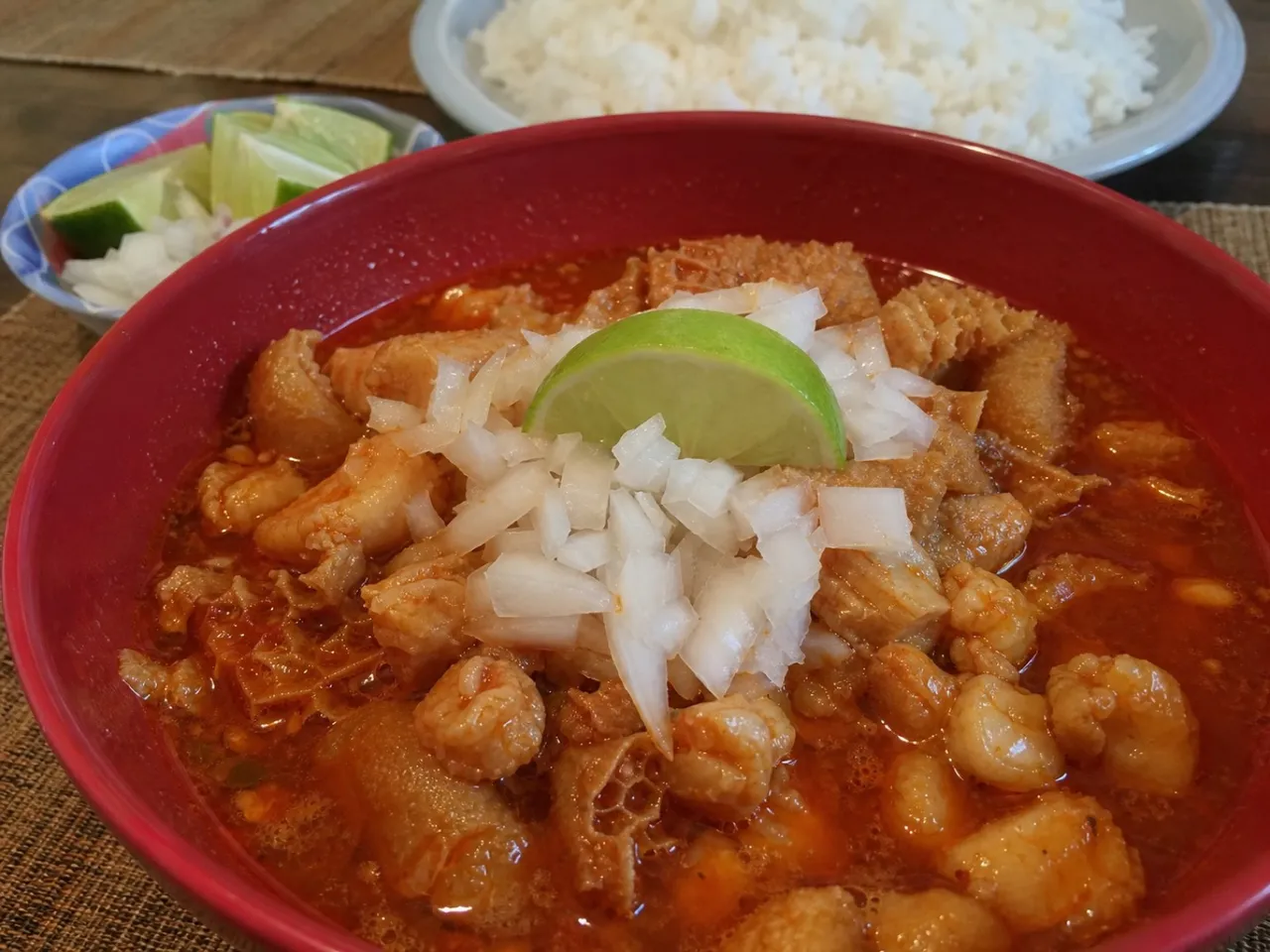 Menudo — served
