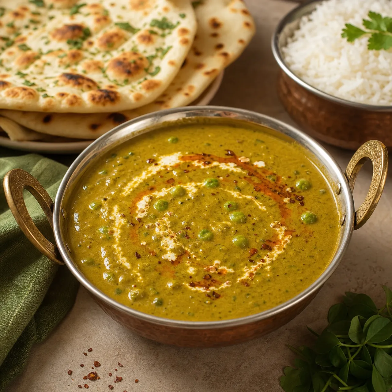 Methi Malai Matar — Indian recipe