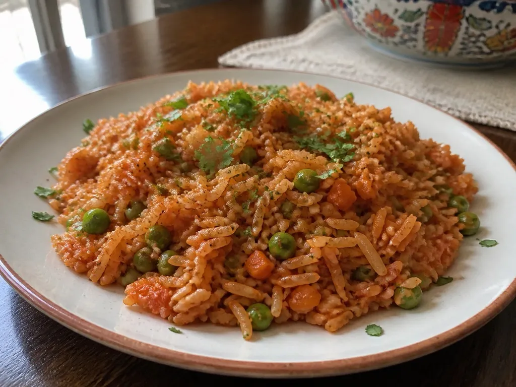 Mexican Rice — plated and served
