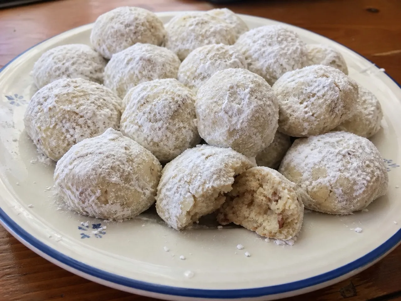 Mexican Wedding Cookies — served