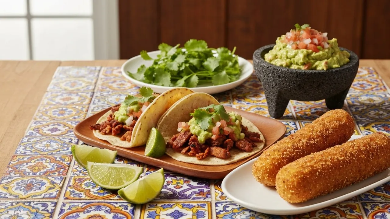 A spread of Mexican dishes