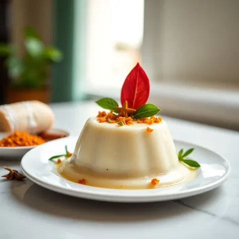 Mhalabia (Rosewater Milk Pudding)