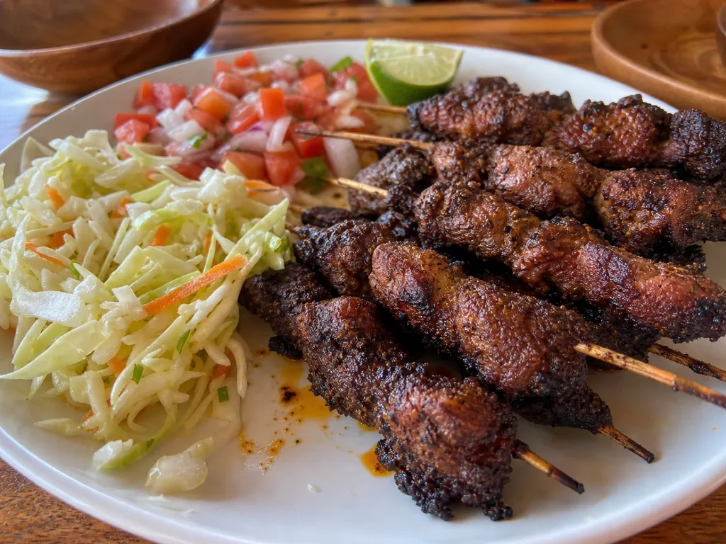 Mishkaki — plated and served