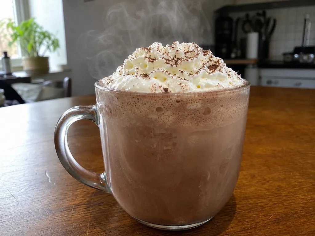 Mocha — plated and served