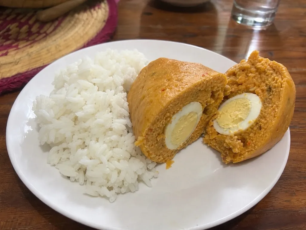 Moi Moi — plated and served