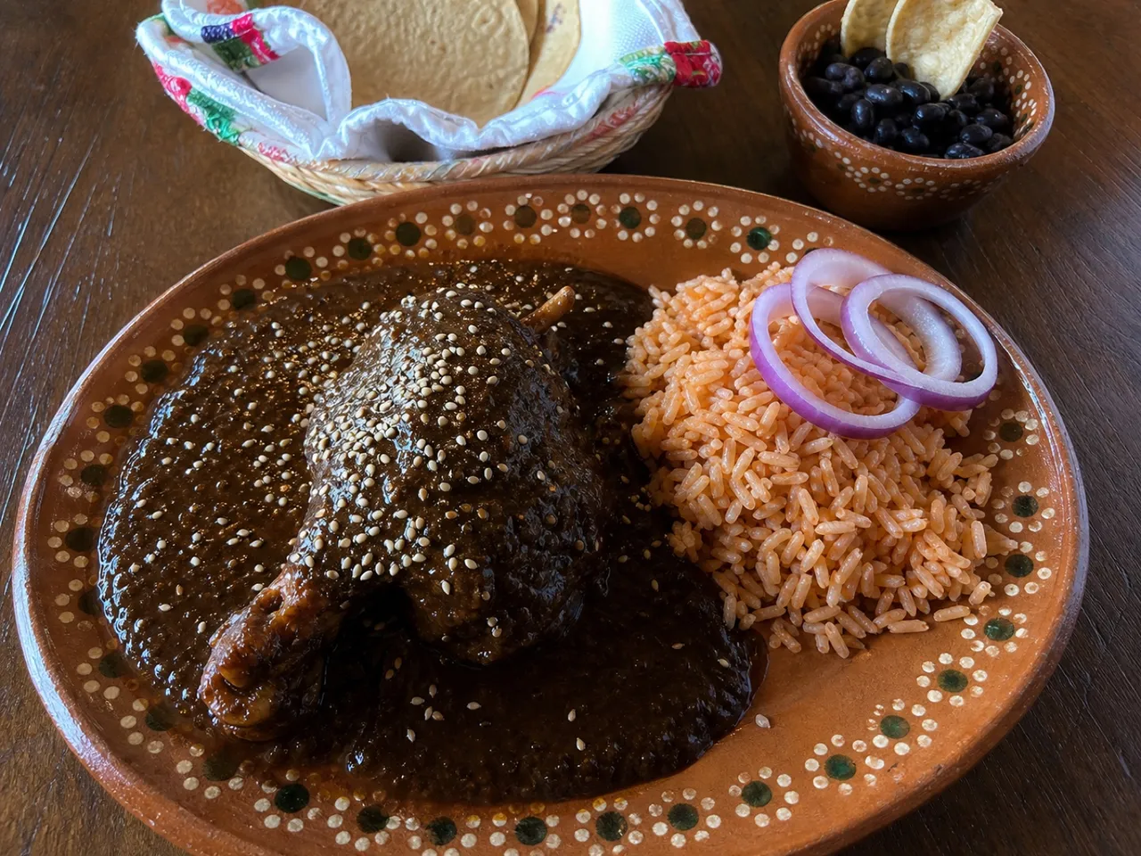 Mole Poblano — served