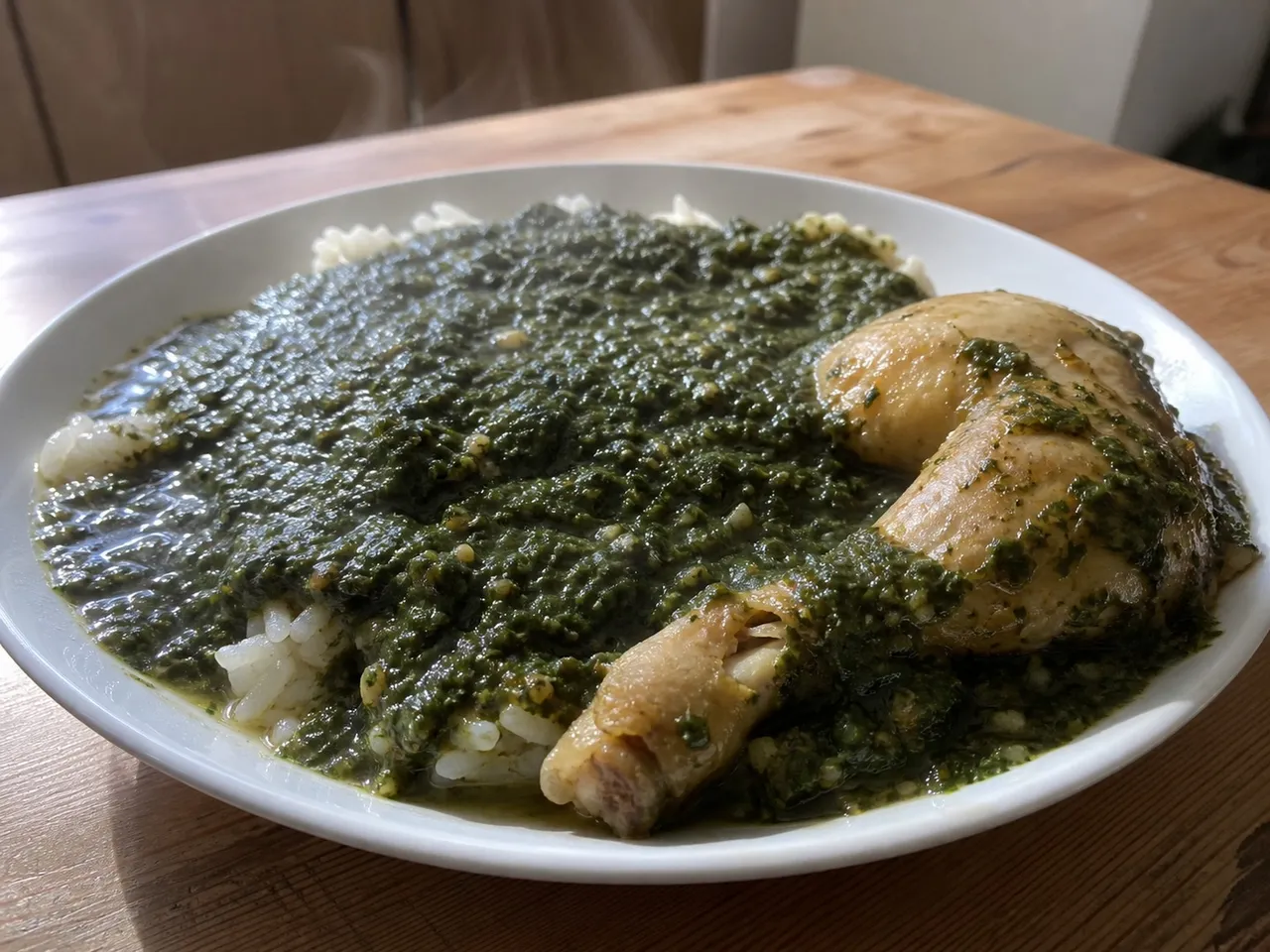 Molokhia — served