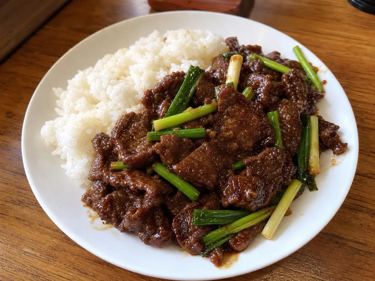 Mongolian Beef — served