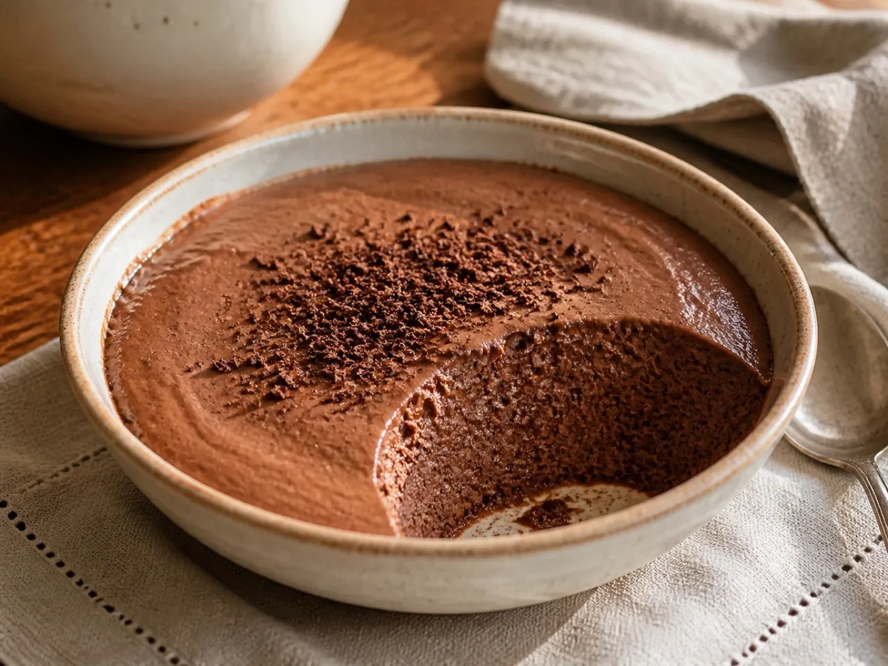 Mousse au Chocolat — served