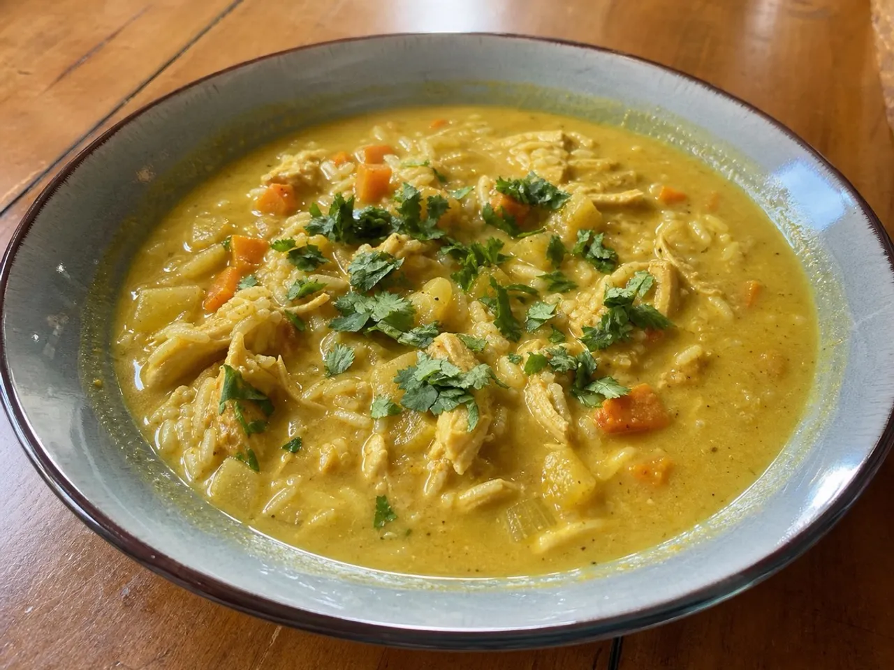 Mulligatawny Soup — served