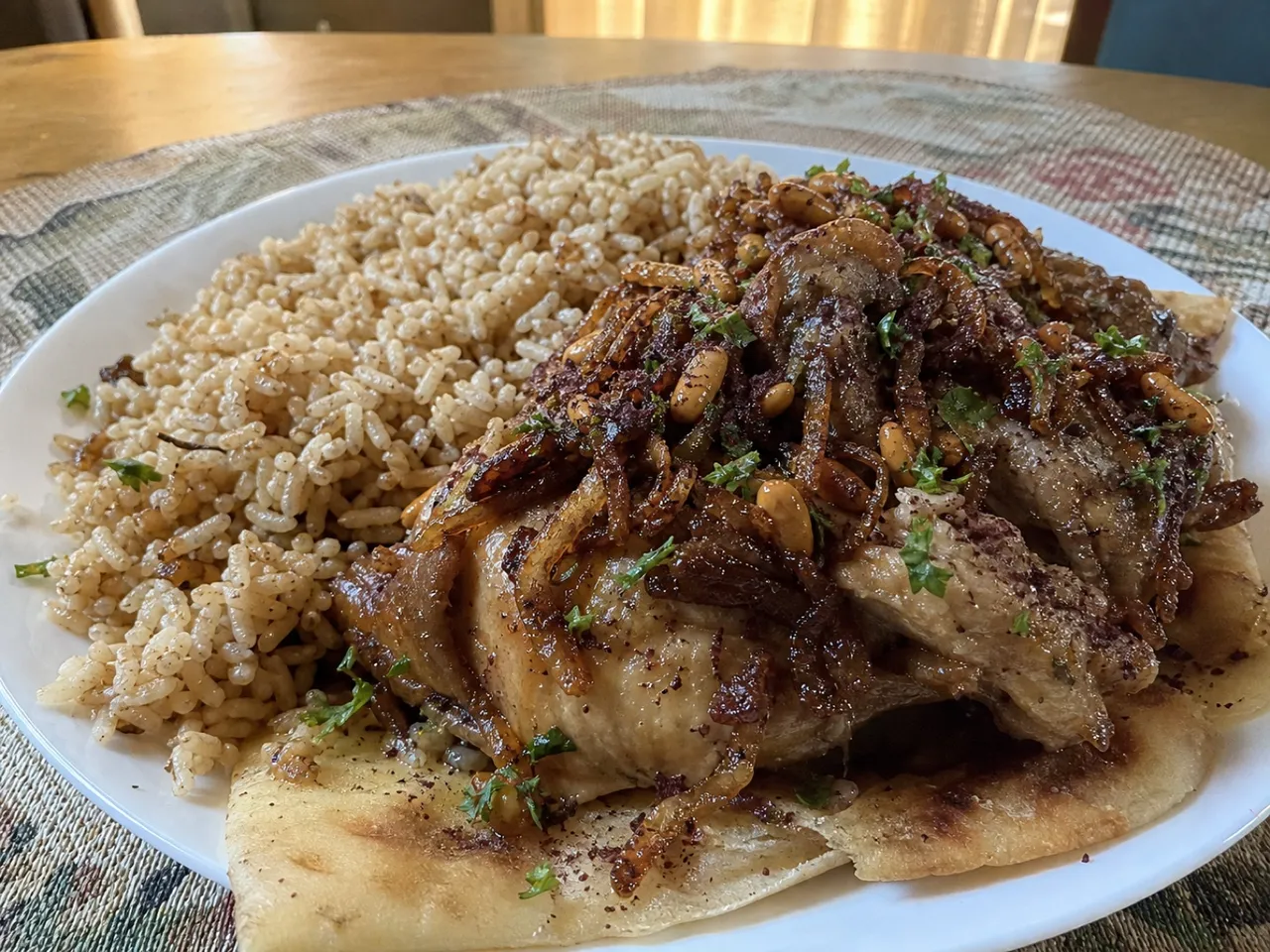 Musakhan — served