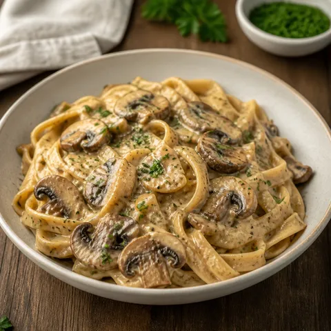 Mushroom Stroganoff — Vegan recipe