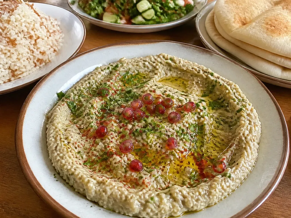Mutabal — plated and served