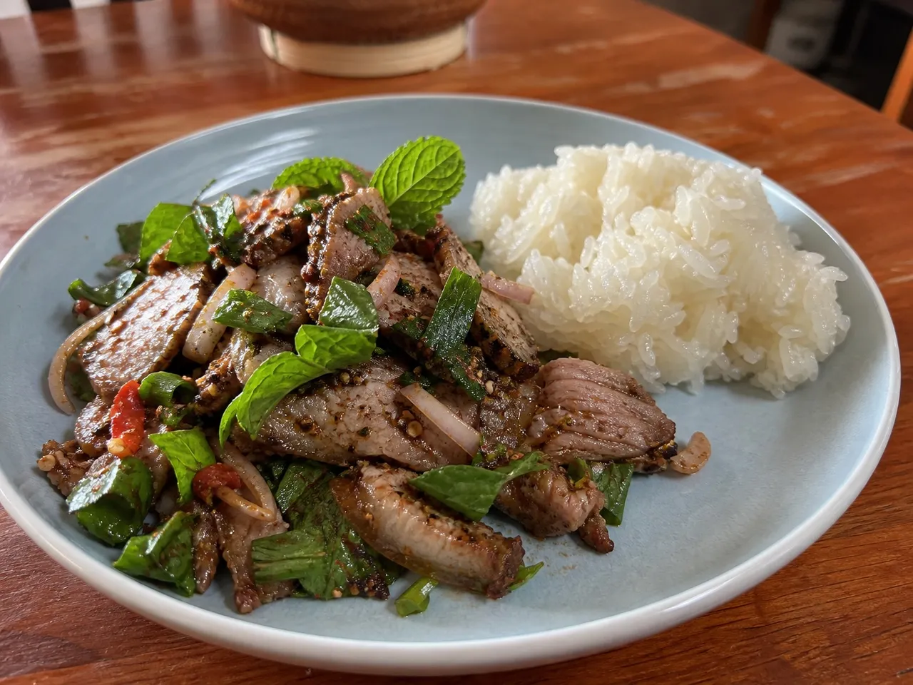 Nam Tok Moo — served